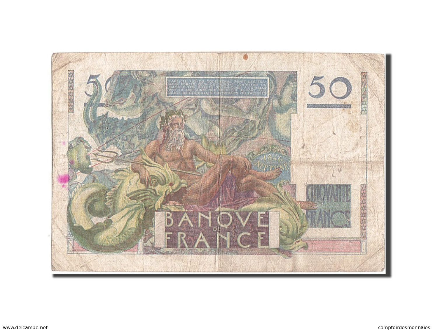 Billet, France, 50 Francs, 50 F 1946-1951 ''Le Verrier'', 1951, 1951-06-07, TB - 50 F 1946-1951 ''Le Verrier''