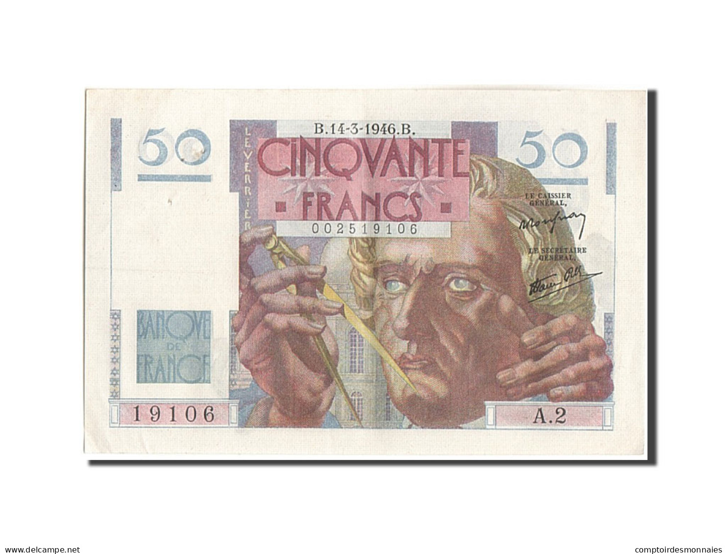 Billet, France, 50 Francs, 50 F 1946-1951 ''Le Verrier'', 1946, 1946-03-14, SUP - 50 F 1946-1951 ''Le Verrier''