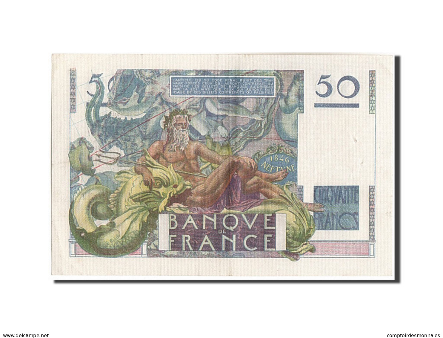 Billet, France, 50 Francs, 50 F 1946-1951 ''Le Verrier'', 1946, 1946-03-14 - 50 F 1946-1951 ''Le Verrier''