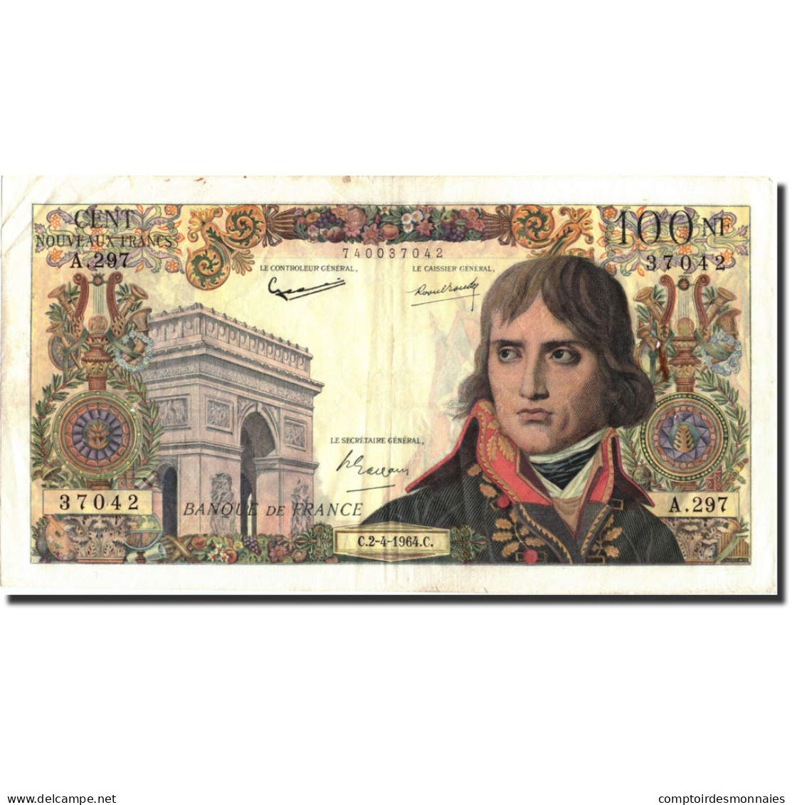 Billet, France, 100 Nouveaux Francs, 100 NF 1959-1964 ''Bonaparte'', 1964 - 100 NF 1959-1964 ''Bonaparte''