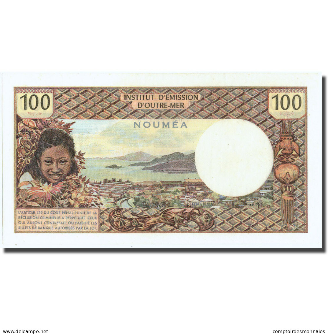 Billet, Nouvelle-Calédonie, 100 Francs, Undated (1971), KM:63a, NEUF - Nouméa (Nieuw-Caledonië 1873-1985)