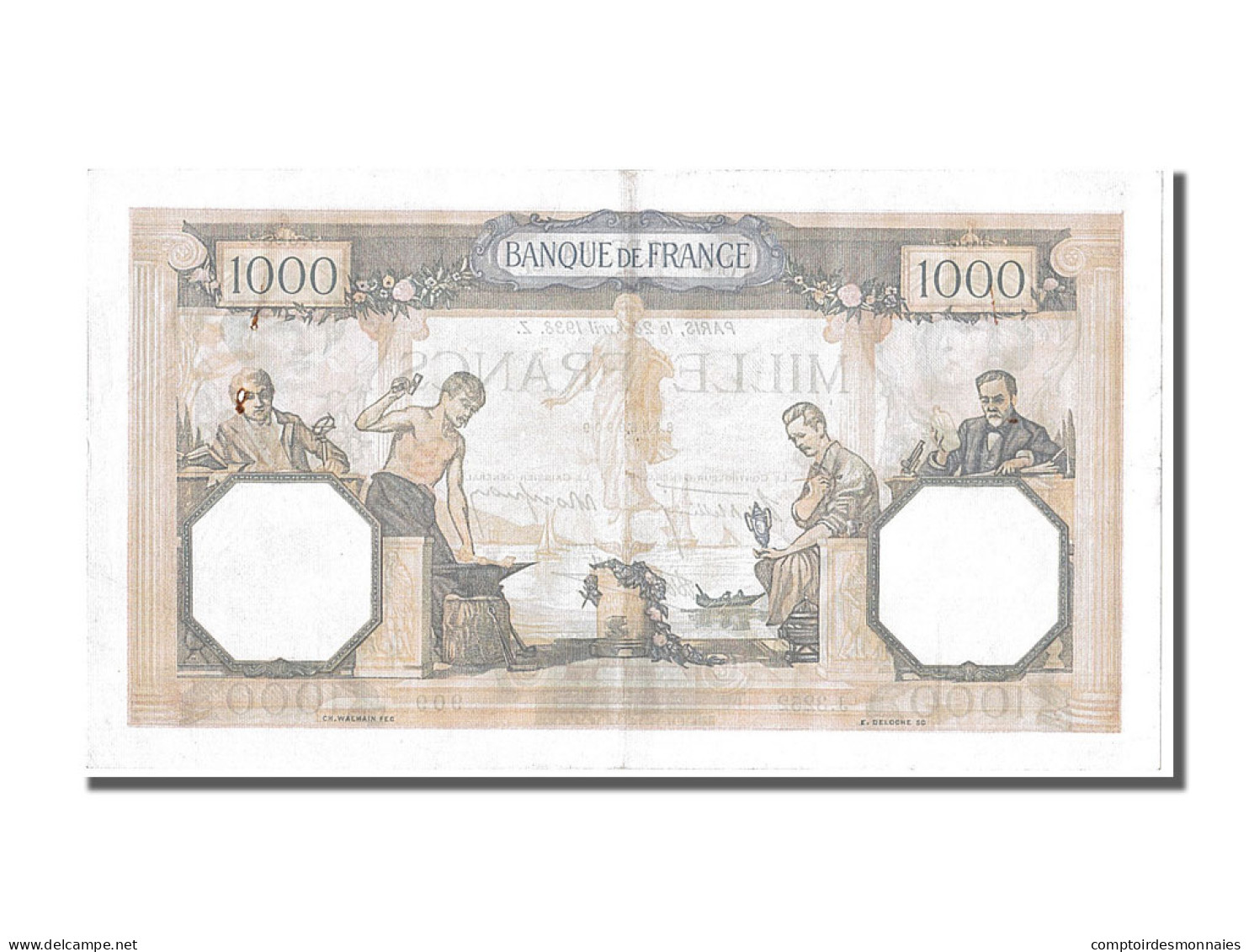 Billet, France, 500 Francs, 1 000 F 1927-1940 ''Cérès Et Mercure'', 1938 - 1 000 F 1927-1940 ''Cérès Et Mercure''