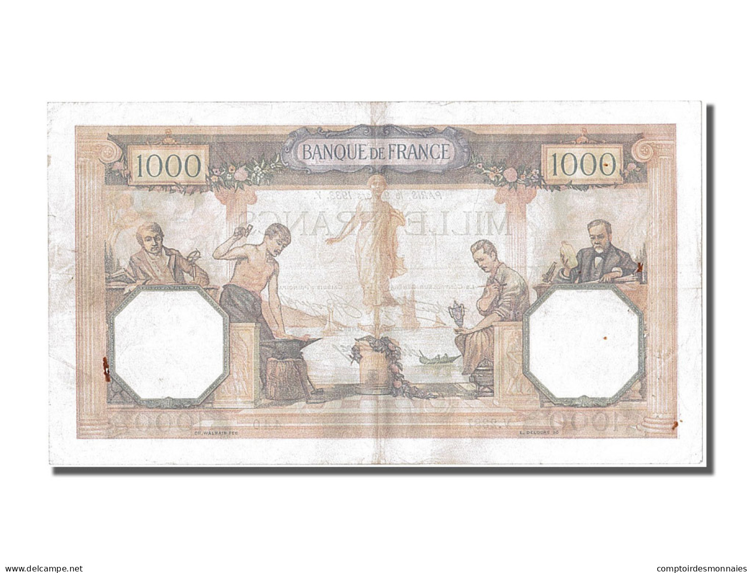 Billet, France, 1000 Francs, 1 000 F 1927-1940 ''Cérès Et Mercure'', 1933 - 1 000 F 1927-1940 ''Cérès E Mercure''
