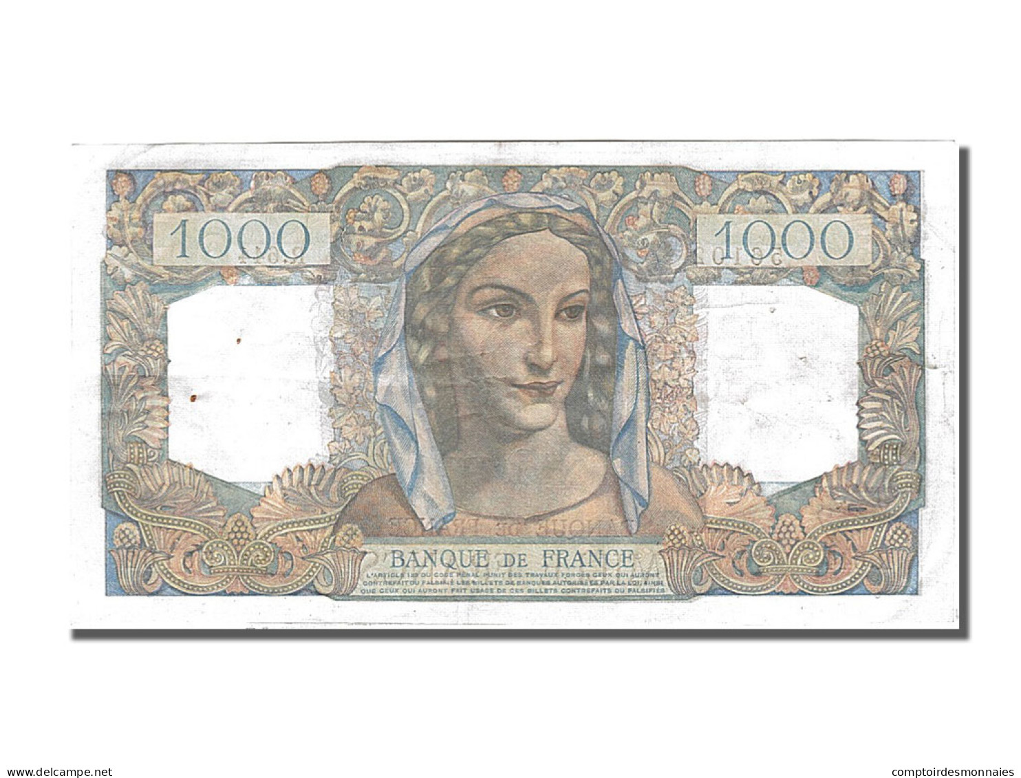 Billet, France, 1000 Francs, 1 000 F 1945-1950 ''Minerve Et Hercule'', 1950 - 1 000 F 1945-1950 ''Minerve Et Hercule''