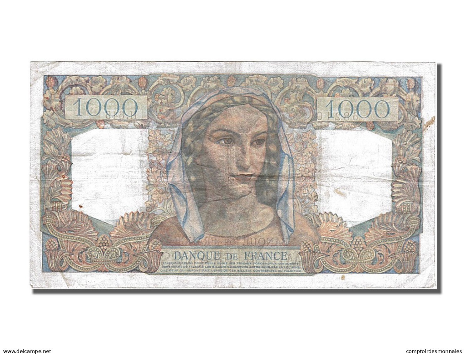 Billet, France, 1000 Francs, 1 000 F 1945-1950 ''Minerve Et Hercule'', 1950 - 1 000 F 1945-1950 ''Minerve Et Hercule''