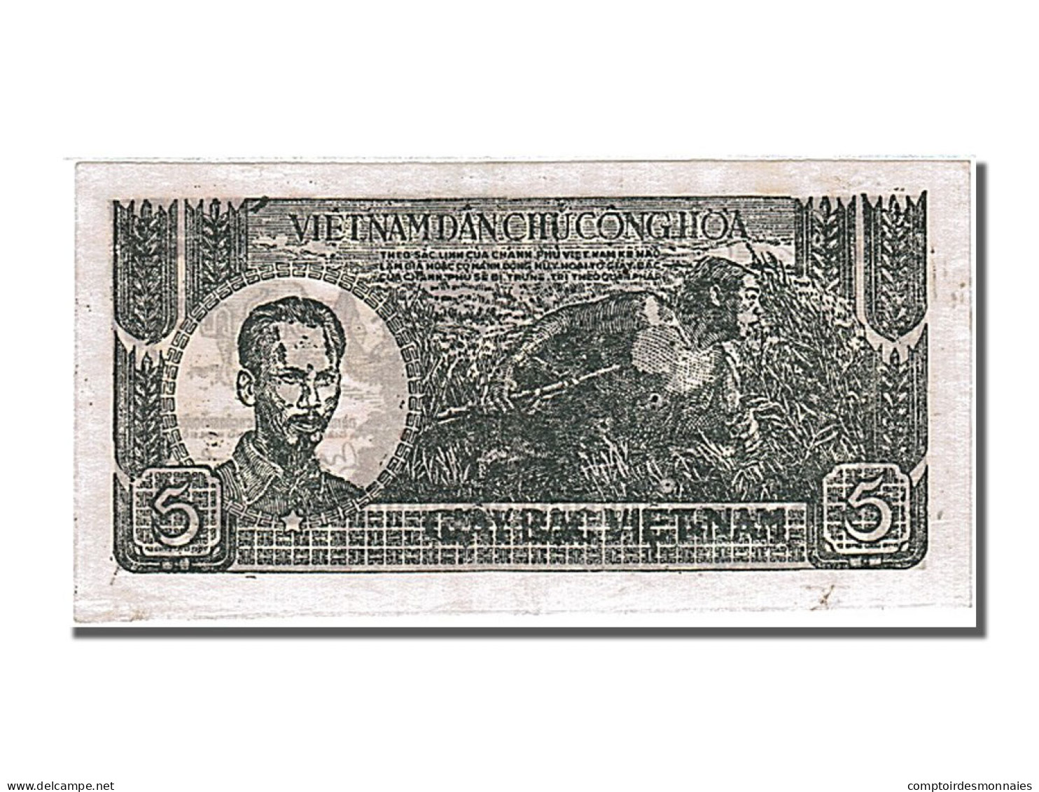 Billet, Viet Nam, 5 D<ox>ng, 1948, TTB+ - Viêt-Nam