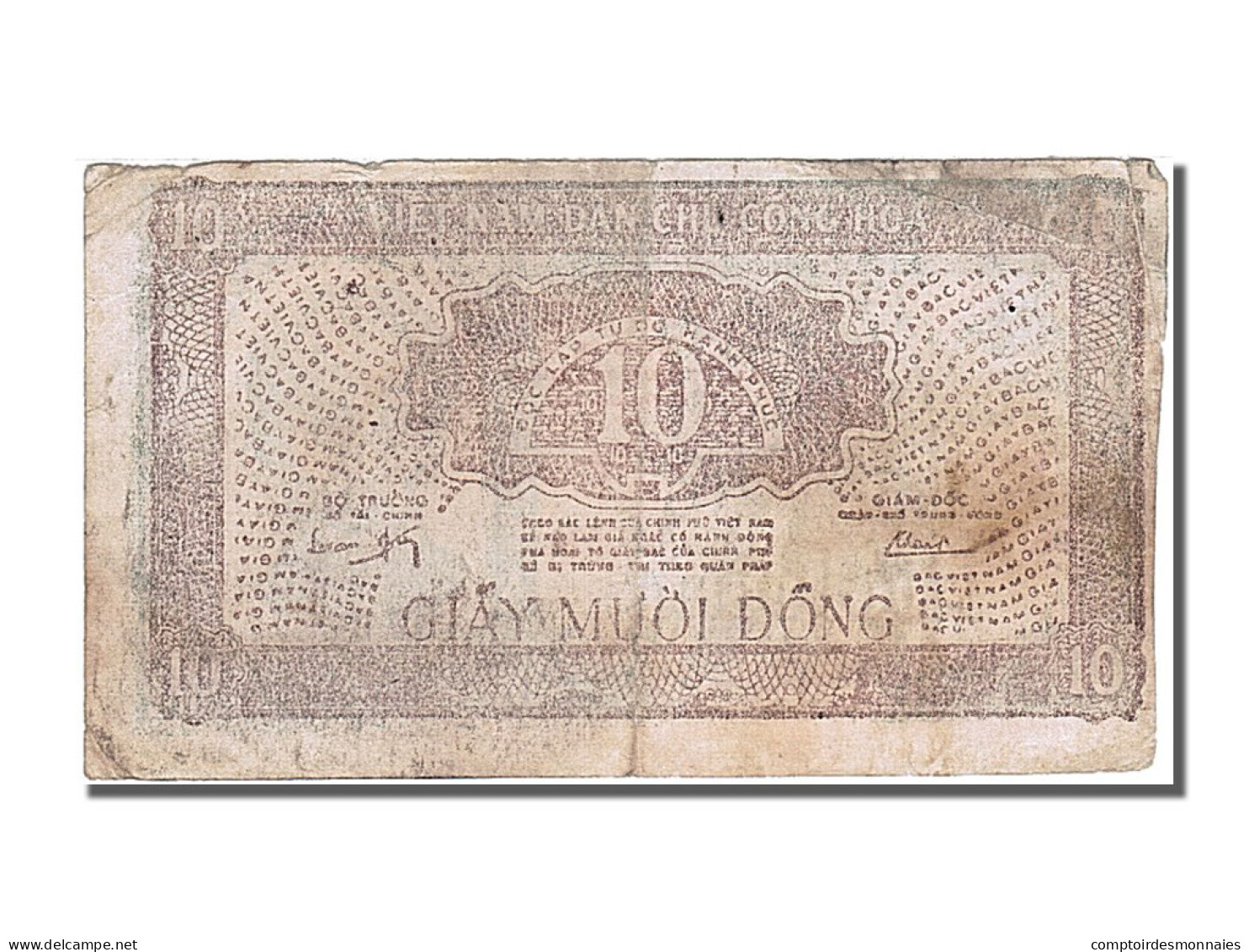 Billet, Viet Nam, 10 D<ox>ng, 1948, TTB+ - Vietnam
