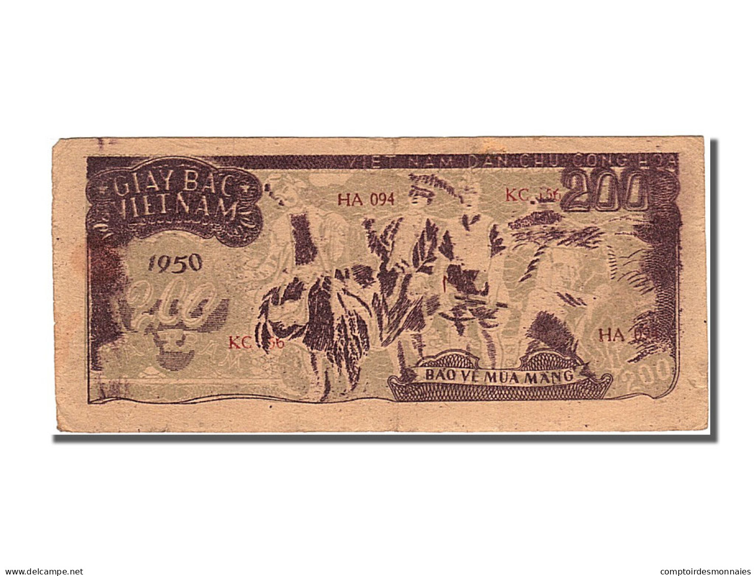 Billet, Viet Nam, 200 Dông, 1950, SUP - Viêt-Nam