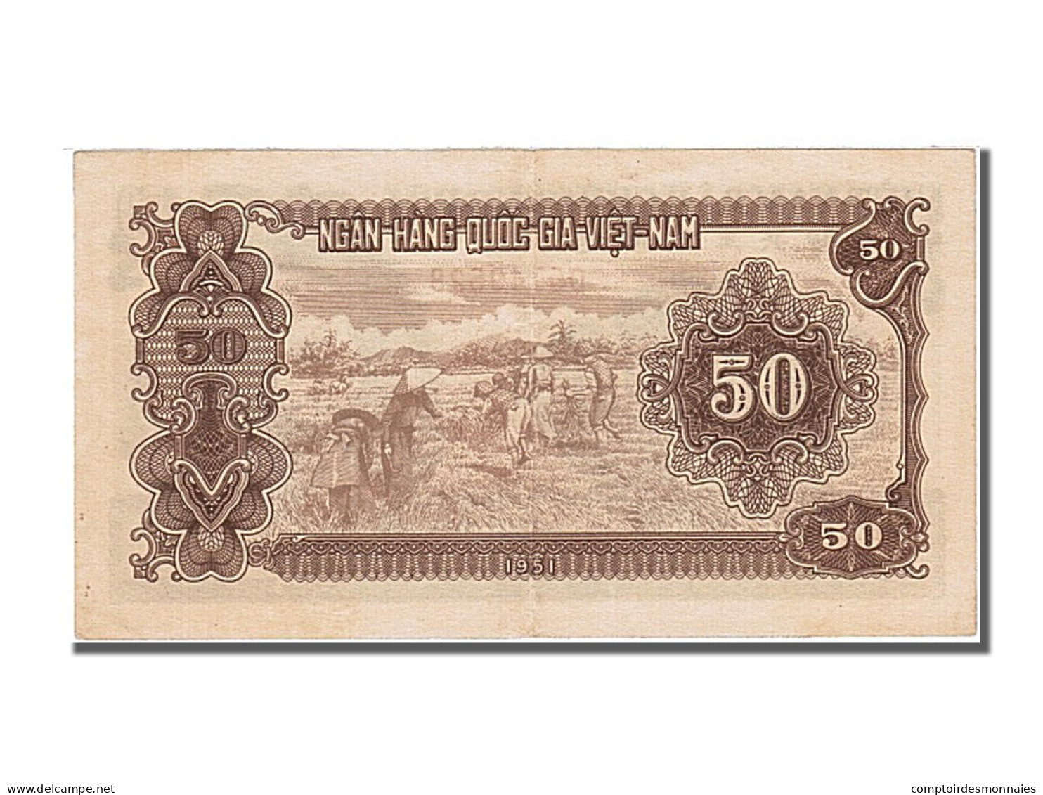 Billet, Viet Nam, 50 D<ox>ng, 1951, SPL - Viêt-Nam