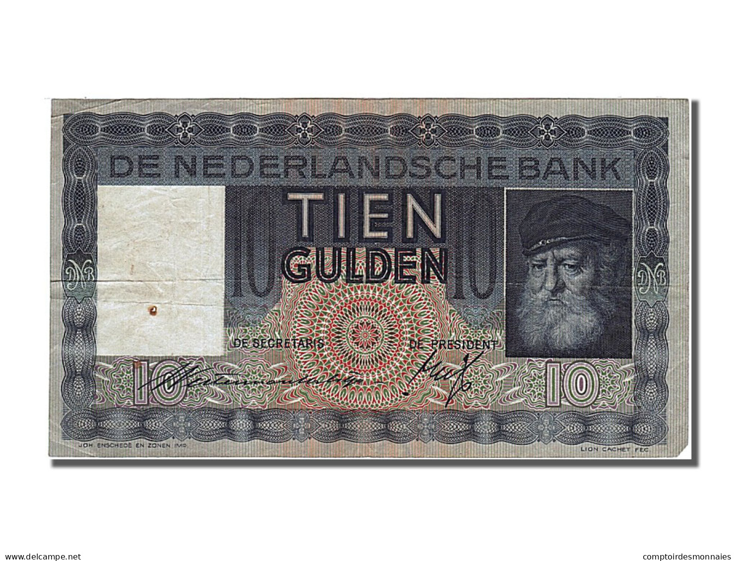 Billet, Pays-Bas, 10 Gulden, 1937, 1937-04-05, TTB+ - 10 Florín Holandés (gulden)