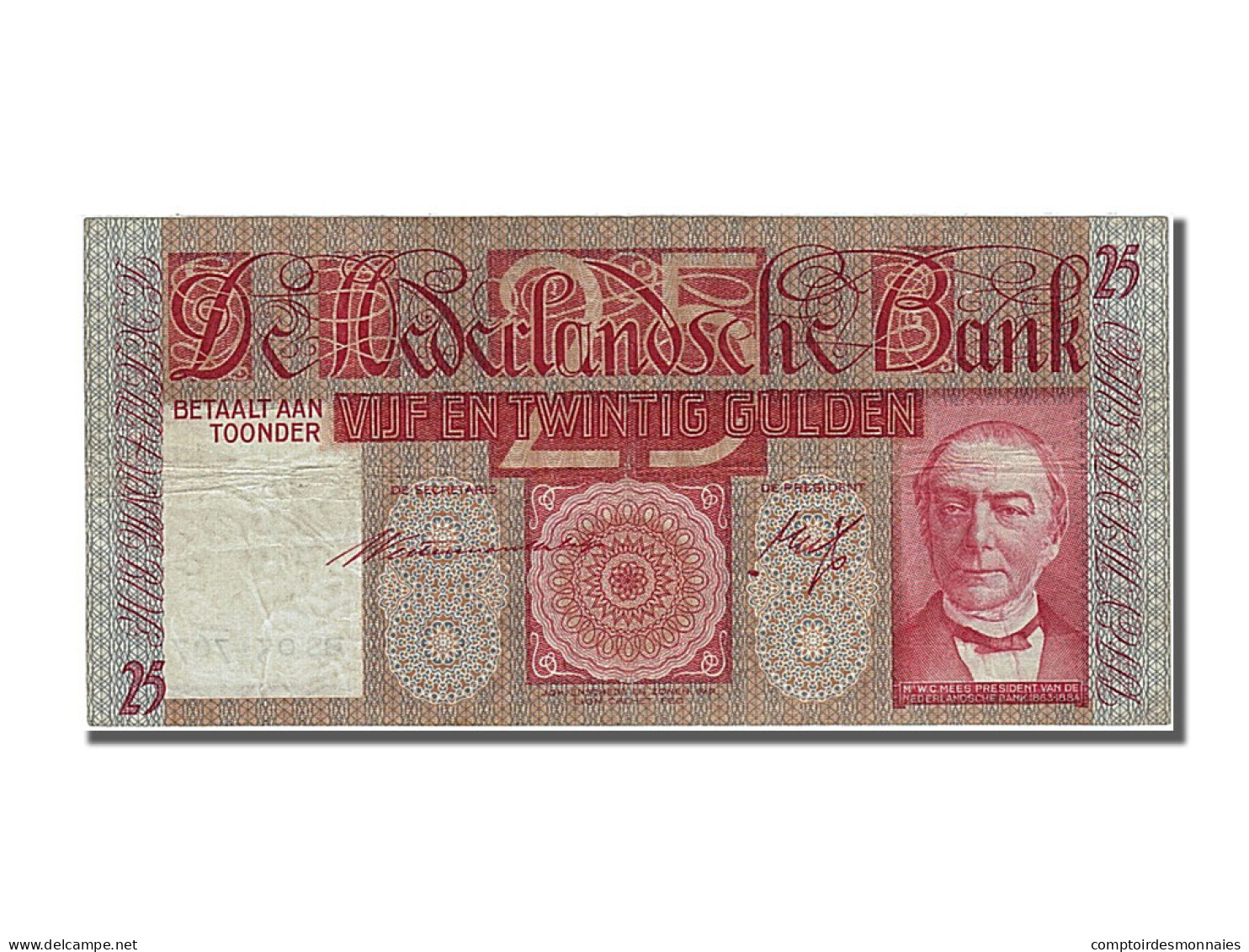 Billet, Pays-Bas, 25 Gulden, 1937, 1937-05-18, TTB+ - 25 Gulden