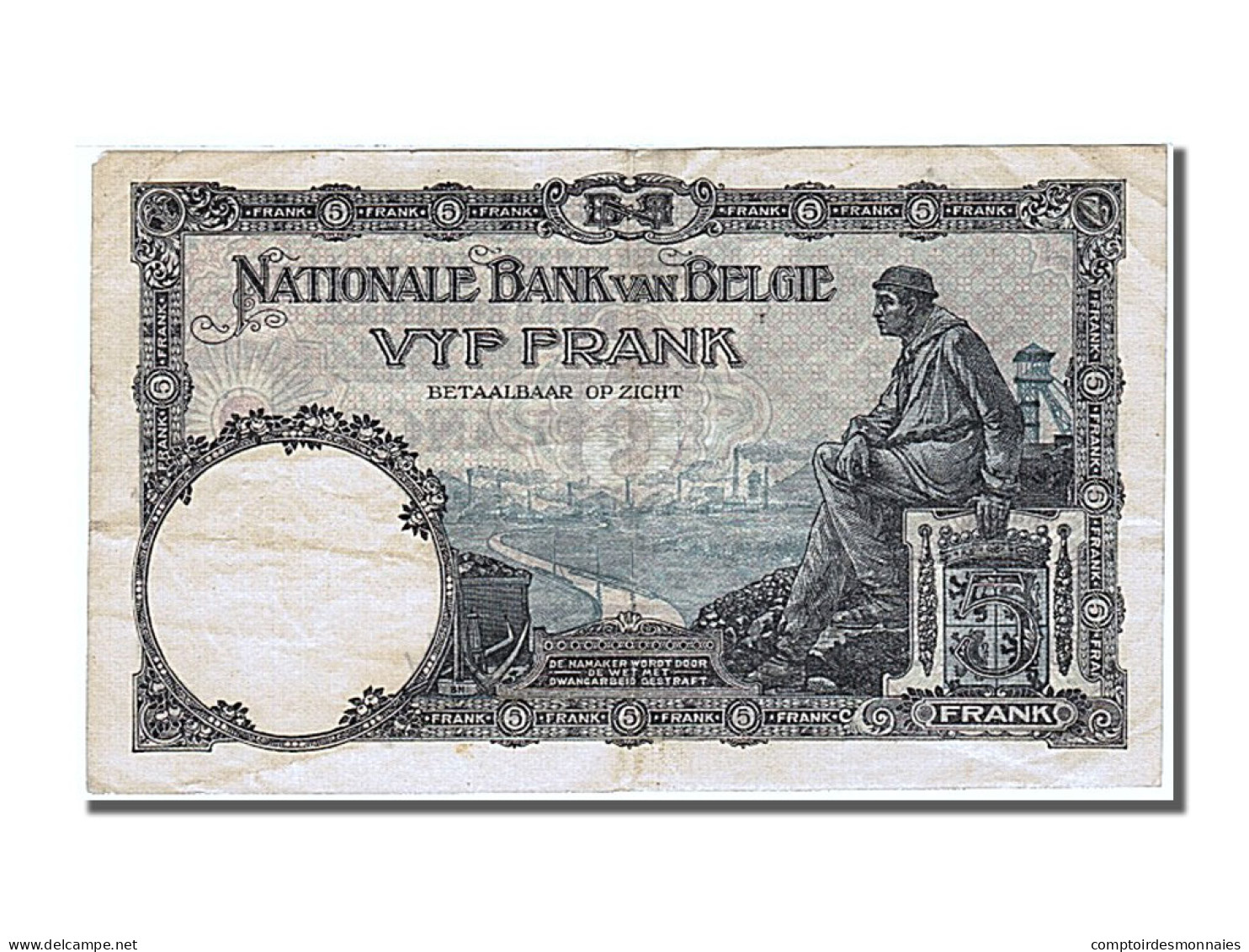 Billet, Belgique, 5 Francs, 1924, 1924-12-03, SUP - 5 Franchi