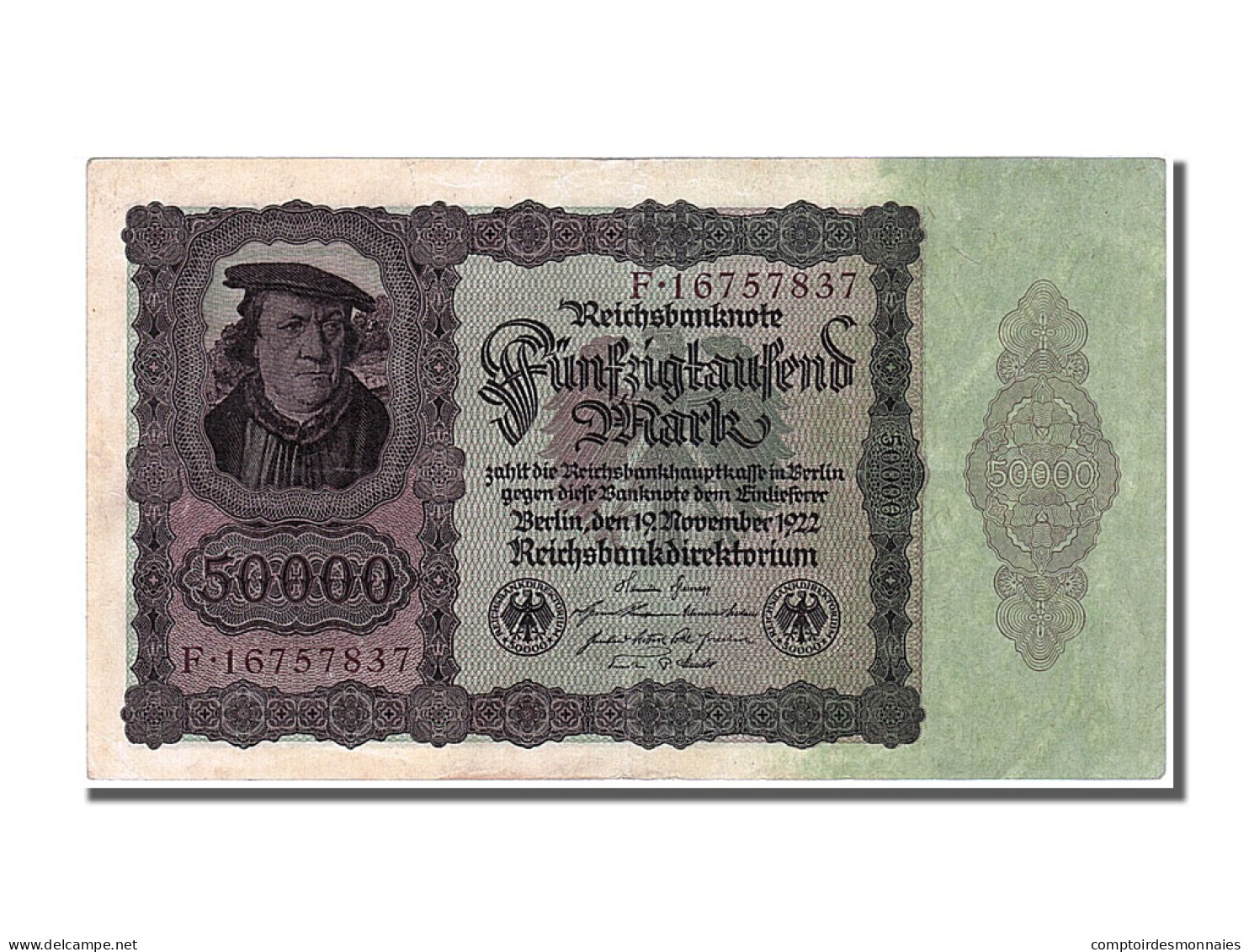 Billet, Allemagne, 50,000 Mark, 1922, 1922-11-19, SUP+ - 50.000 Mark