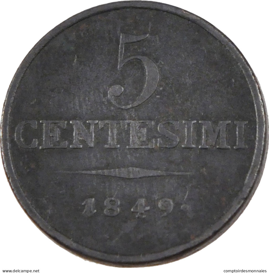 Monnaie, États Italiens, LOMBARDY-VENETIA, 5 Centesimi, 1849, Milan, TTB - Lombardie-Vénétie