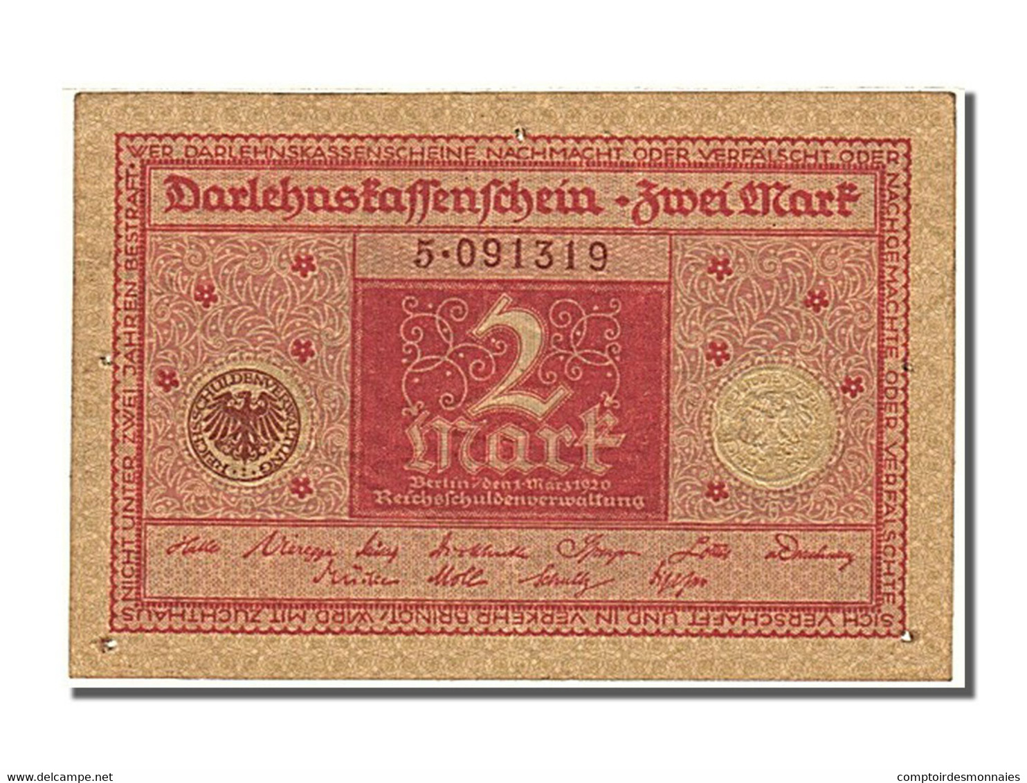 Billet, Allemagne, 2 Mark, 1920, 1920-03-01, SUP - 2 Mark