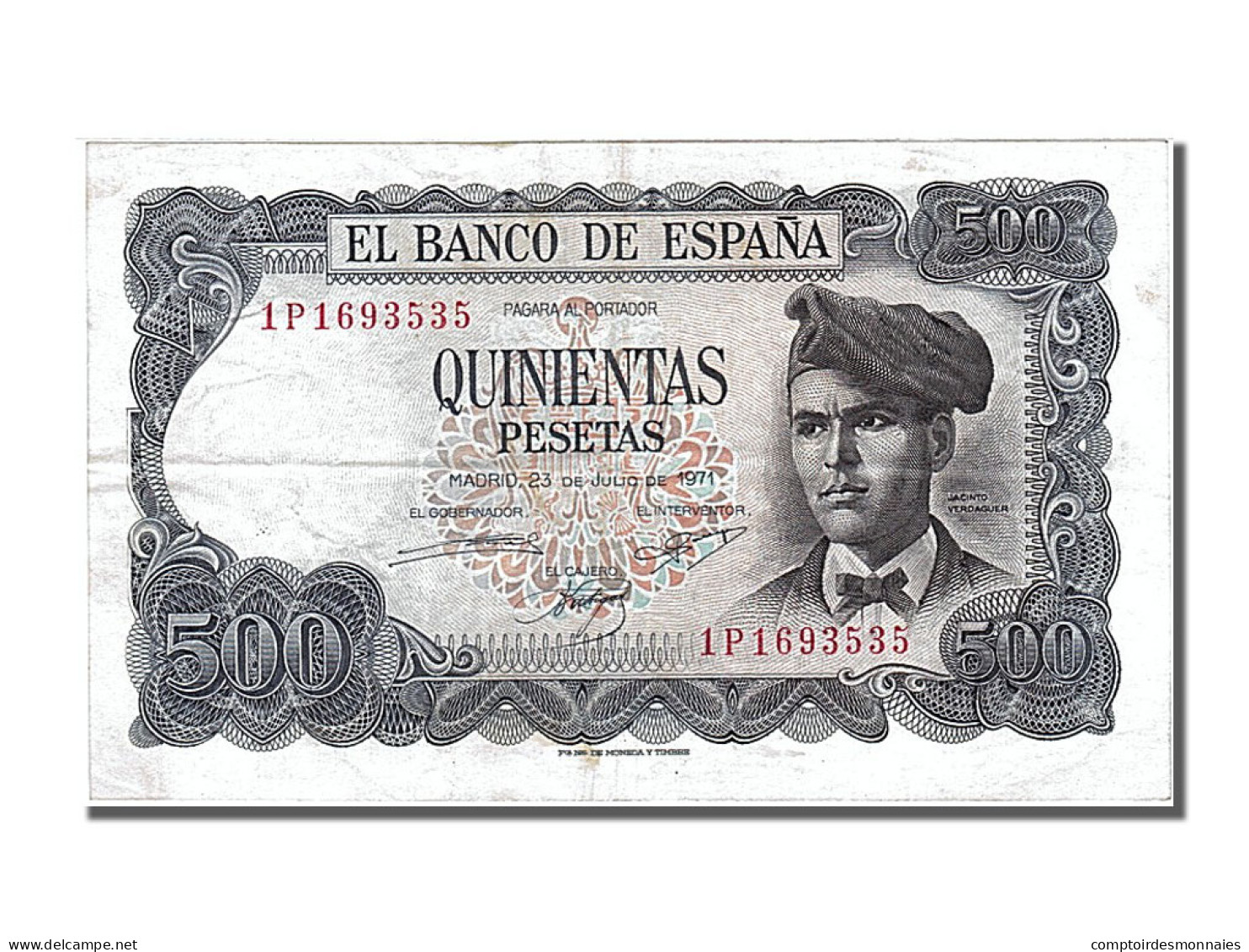 Billet, Espagne, 500 Pesetas, 1971, 1971-07-23, TTB - 500 Peseten