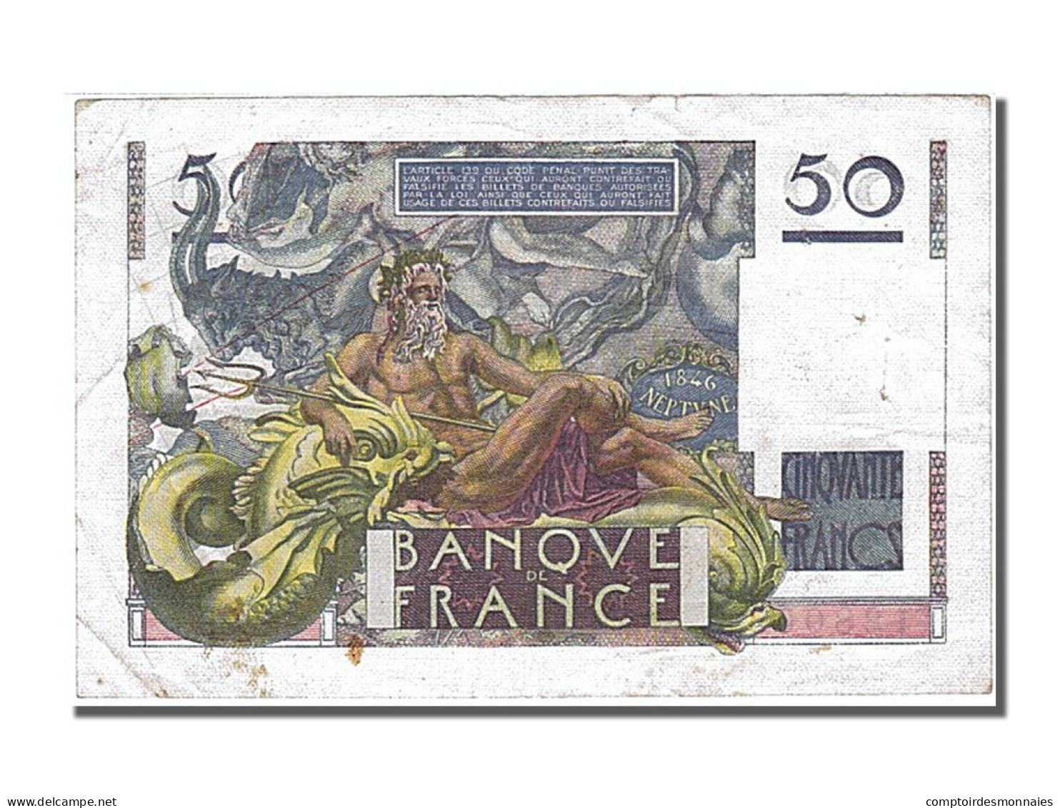 Billet, France, 50 Francs, 50 F 1946-1951 ''Le Verrier'', 1948, 1948-04-08, SUP - 50 F 1946-1951 ''Le Verrier''