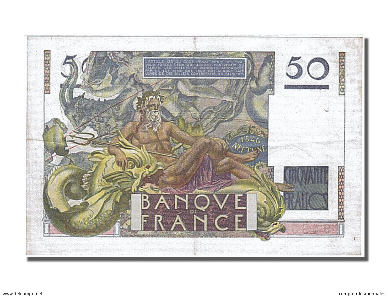 Billet, France, 50 Francs, 50 F 1946-1951 ''Le Verrier'', 1950, 1950-03-02, SUP - 50 F 1946-1951 ''Le Verrier''