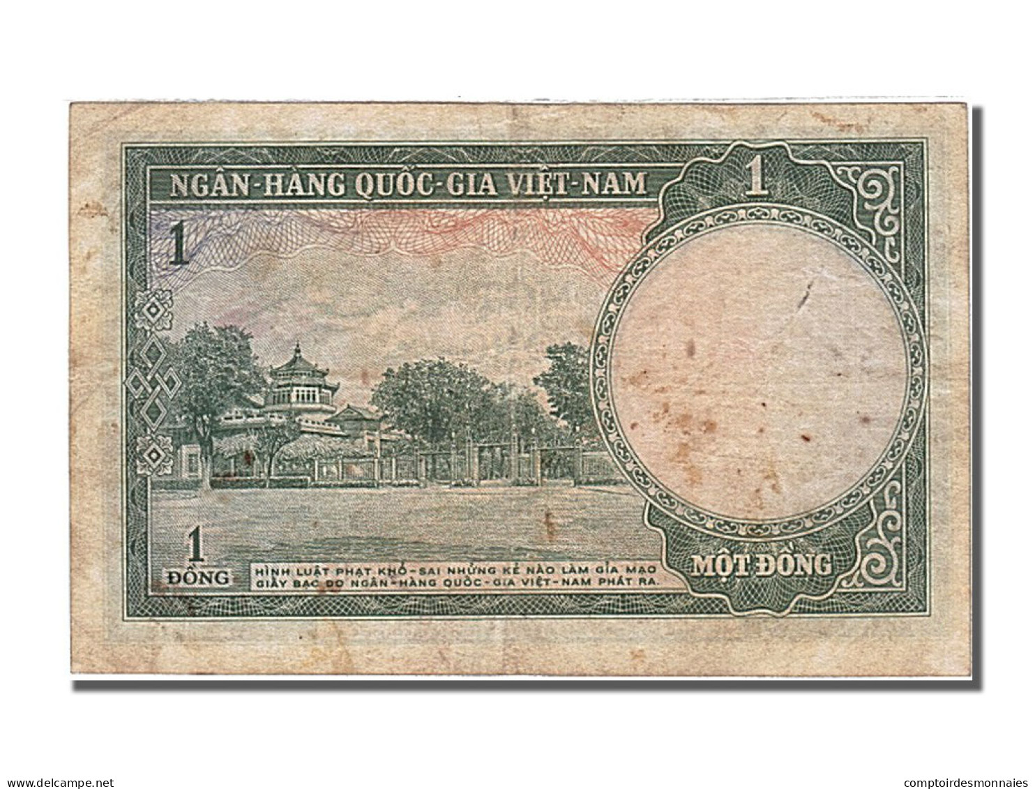 Billet, South Viet Nam, 1 D<ox>ng, 1956, TB+ - Viêt-Nam