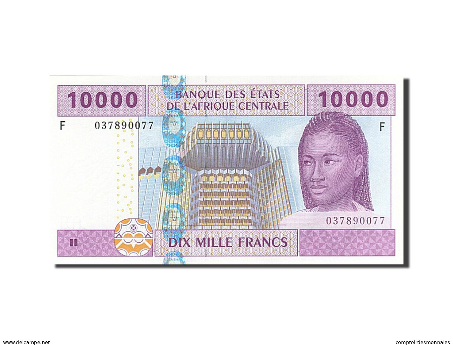 Billet, États De L'Afrique Centrale, 10,000 Francs, 2002, SPL - Guinée Equatoriale