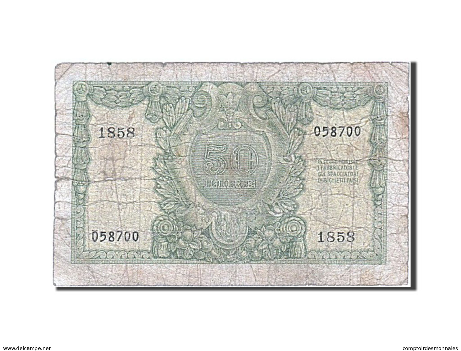 Billet, Italie, 50 Lire, 1951, 1951-12-31, B - 50 Liras