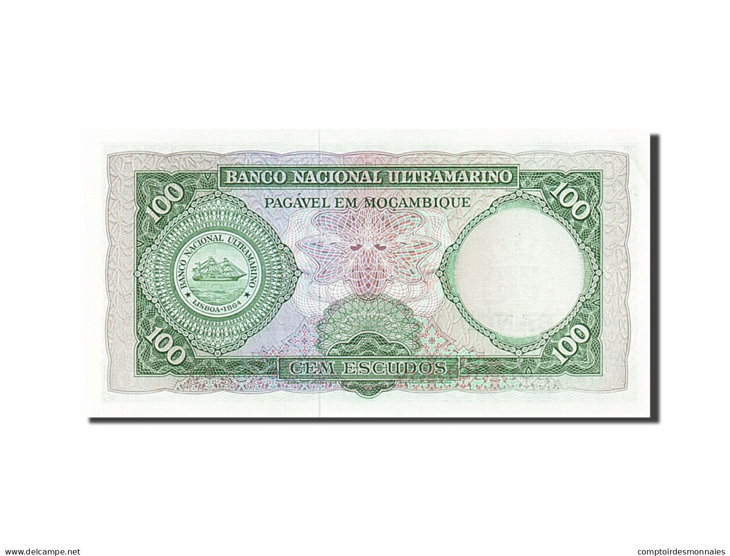 Billet, Mozambique, 100 Escudos, 1961, 1961-03-27, SPL - Mozambique