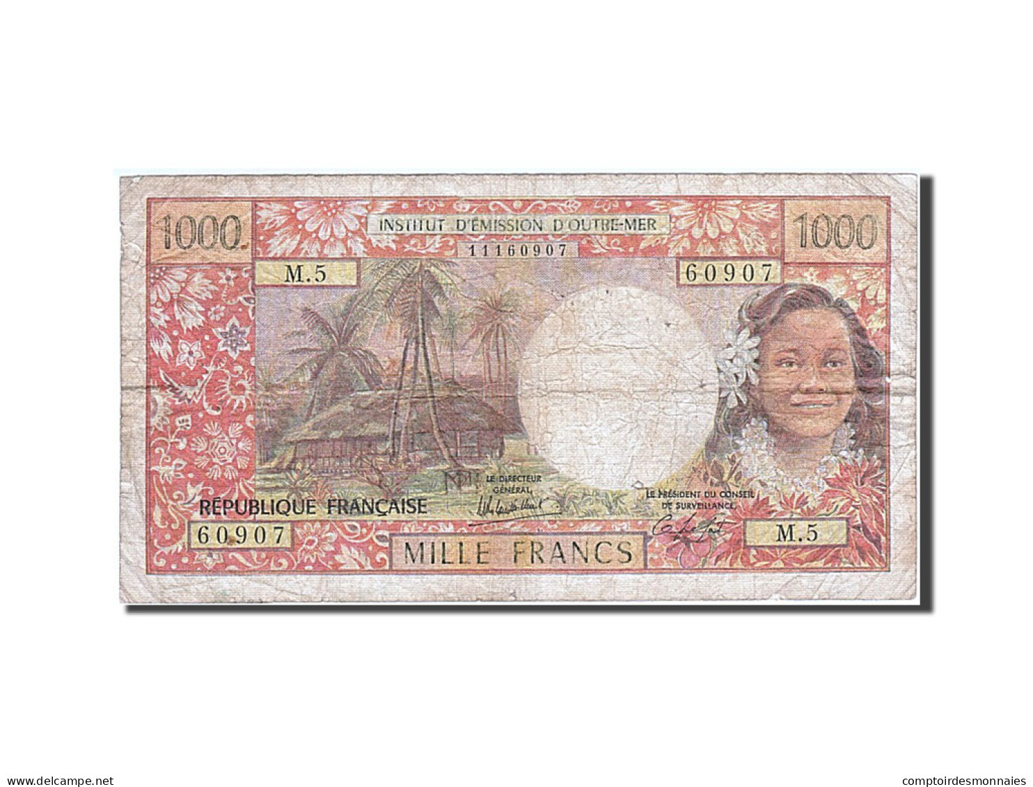 Billet, Tahiti, 1000 Francs, 1969, B+ - Autres - Océanie