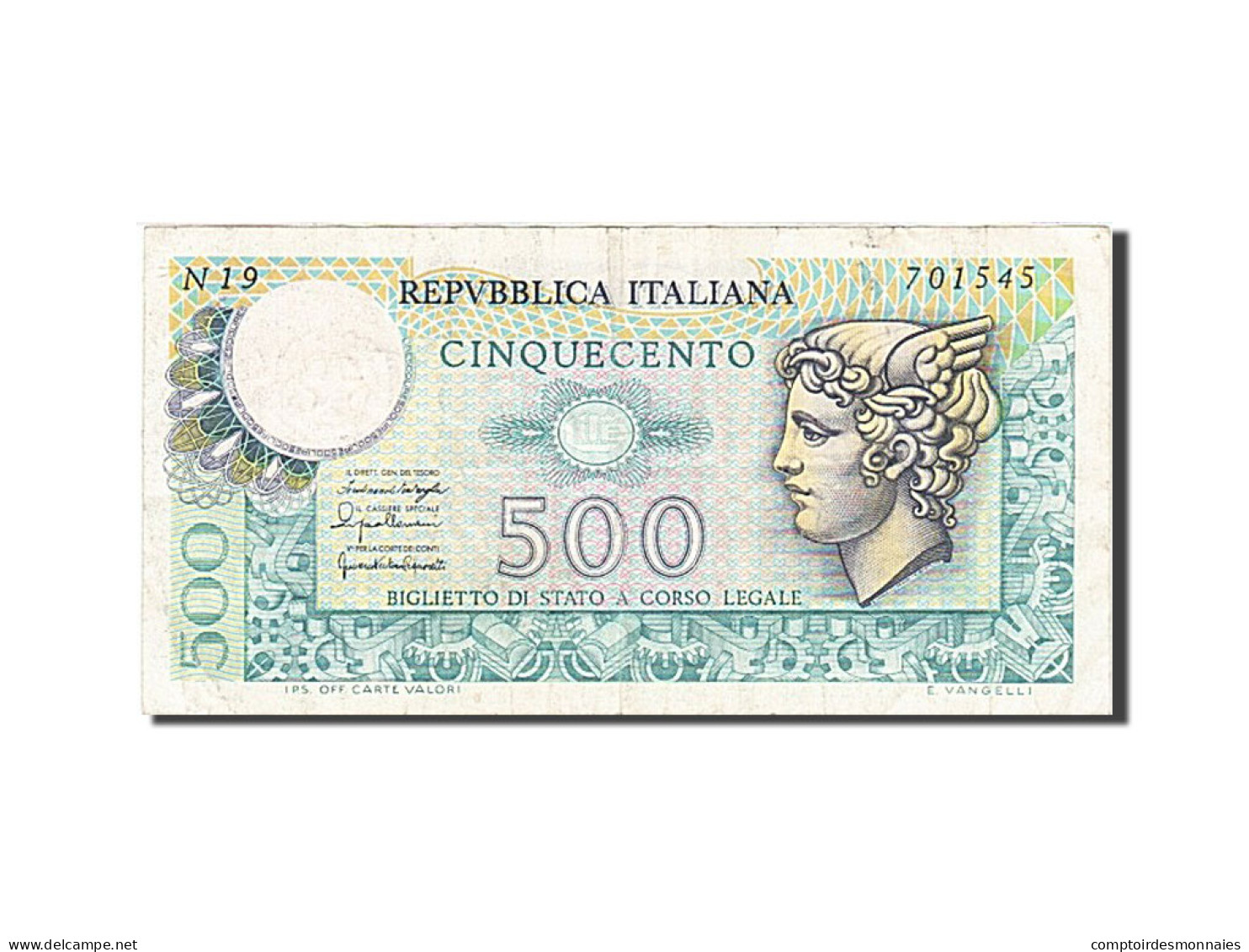 Billet, Italie, 500 Lire, 1974, TTB - 500 Lire