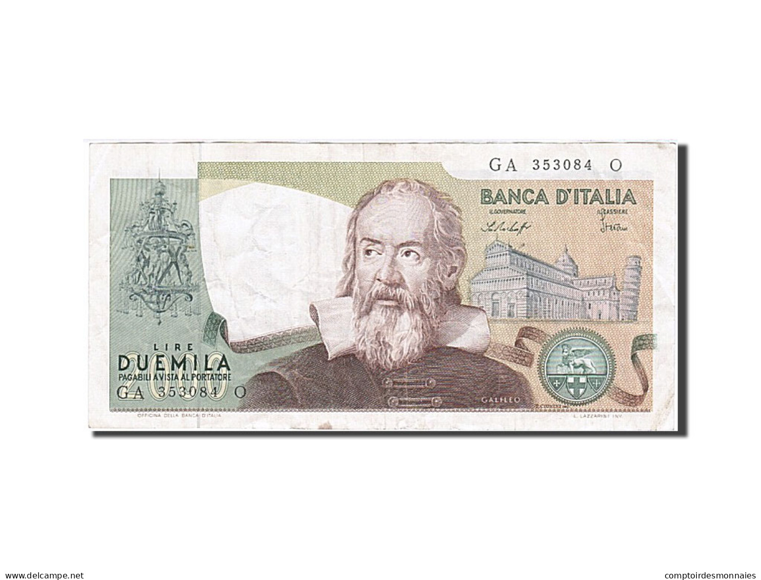 Billet, Italie, 2000 Lire, 1973, TTB - 2000 Liras