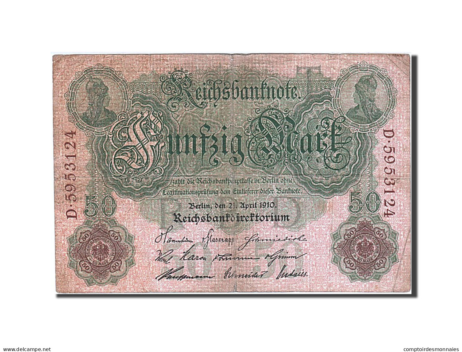 Billet, Allemagne, 50 Mark, 1910, 1910-04-21, TB - 50 Mark