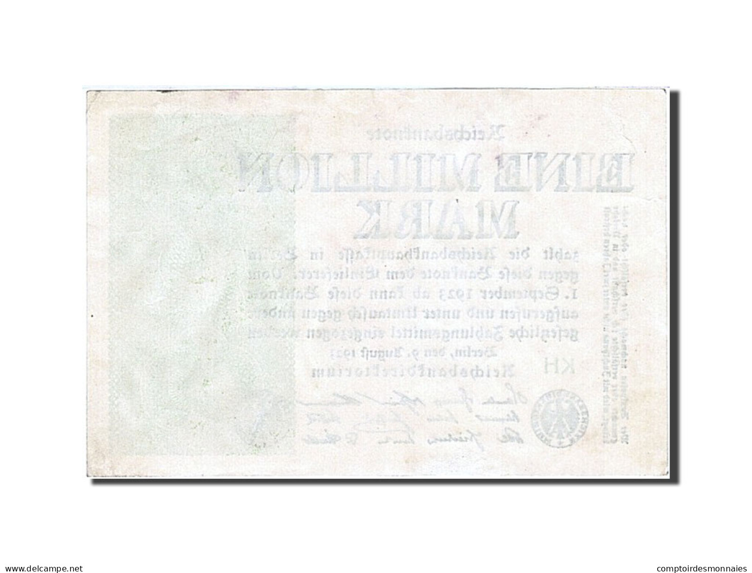 Billet, Allemagne, 1923-08-09 - 1 Mio. Mark