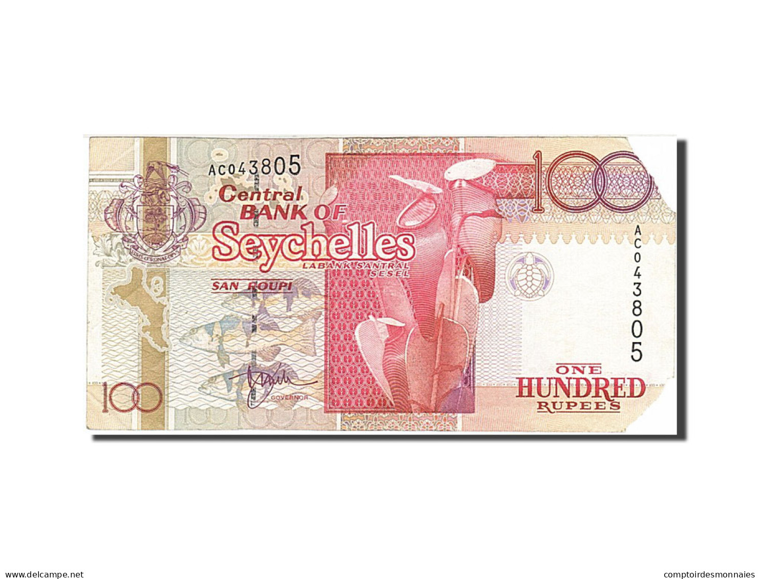 Billet, Seychelles, 100 Rupees, 1998, Undated, KM:39, TB - Seychelles