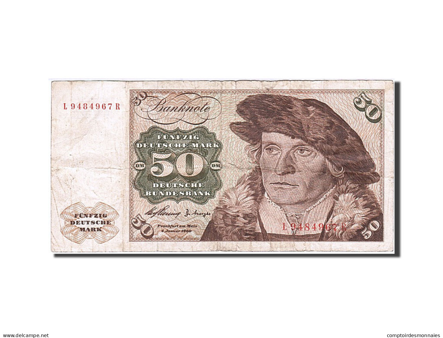 Billet, République Fédérale Allemande, 50 Deutsche Mark, 1960, 1960-01-02 - 50 DM