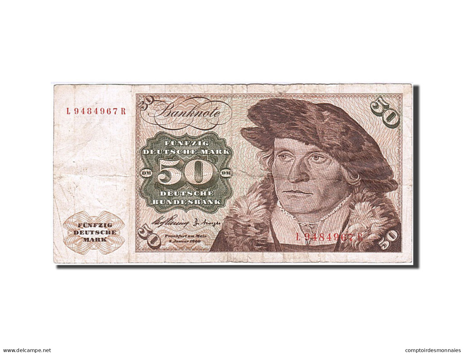 Billet, République Fédérale Allemande, 50 Deutsche Mark, 1960, 1960-01-02 - 50 Deutsche Mark