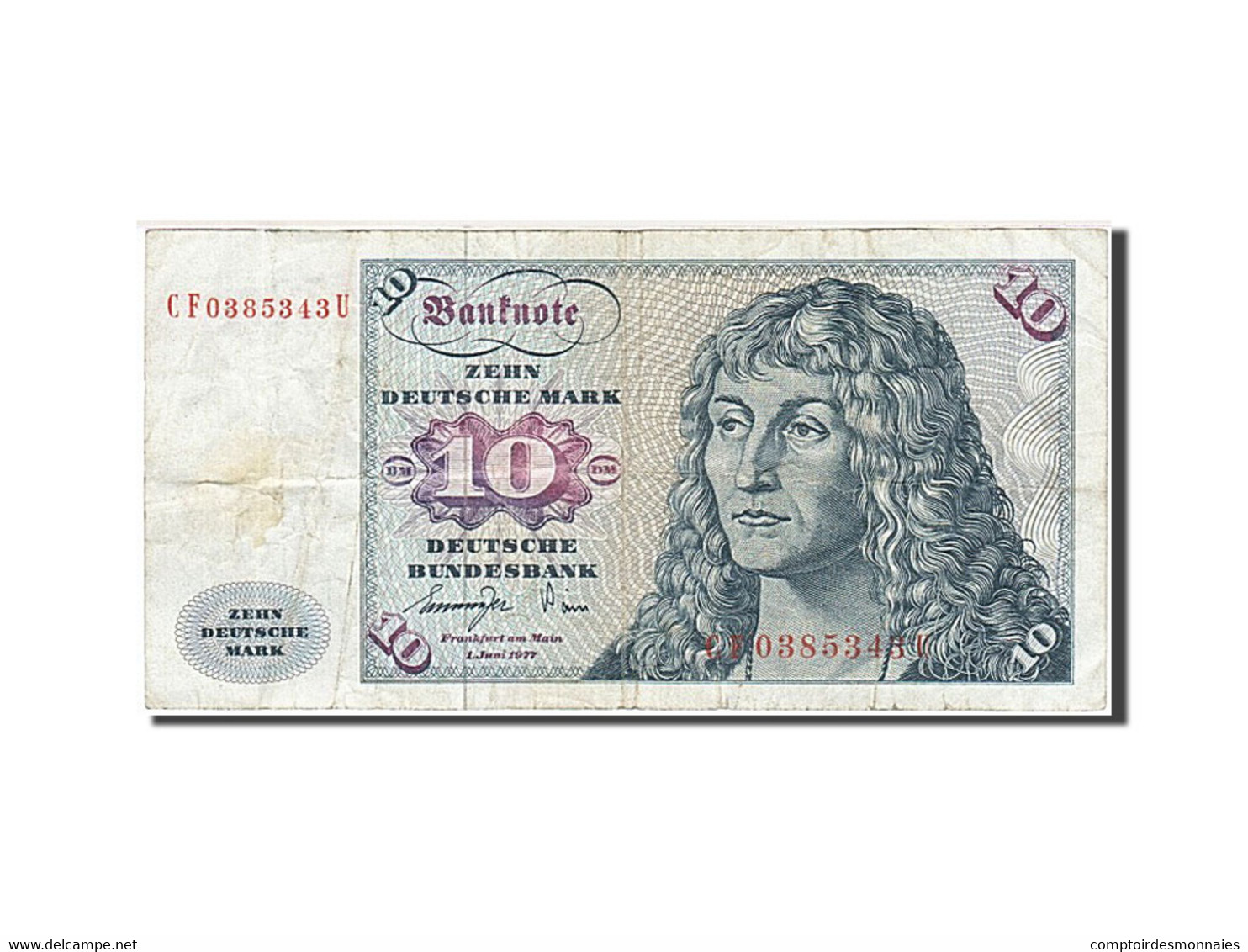 Billet, République Fédérale Allemande, 10 Deutsche Mark, 1977, 1977-06-02 - 10 DM