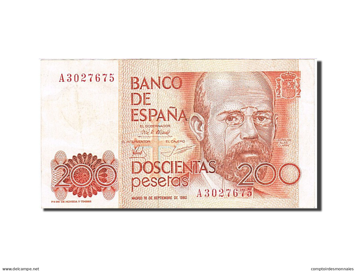 Billet, Espagne, 200 Pesetas, 1980, 1980-09-16, KM:156, SUP - [ 4] 1975-… : Juan Carlos I