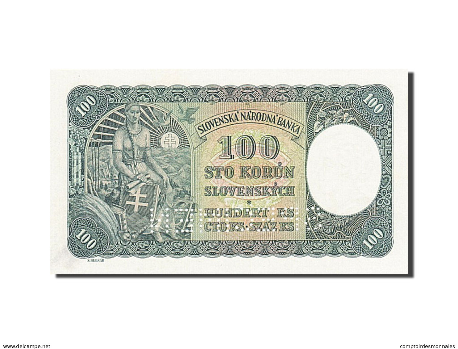 Billet, Slovaquie, 100 Korun, L.1940, 1940-10-07, KM:10a, SPL - Slovakia