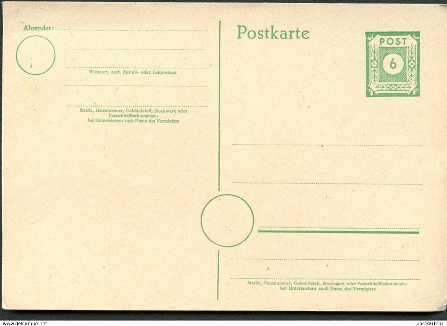 OST-SACHSEN P8a Postkarte 1945  Kat. 25,00 € - Ganzsachen