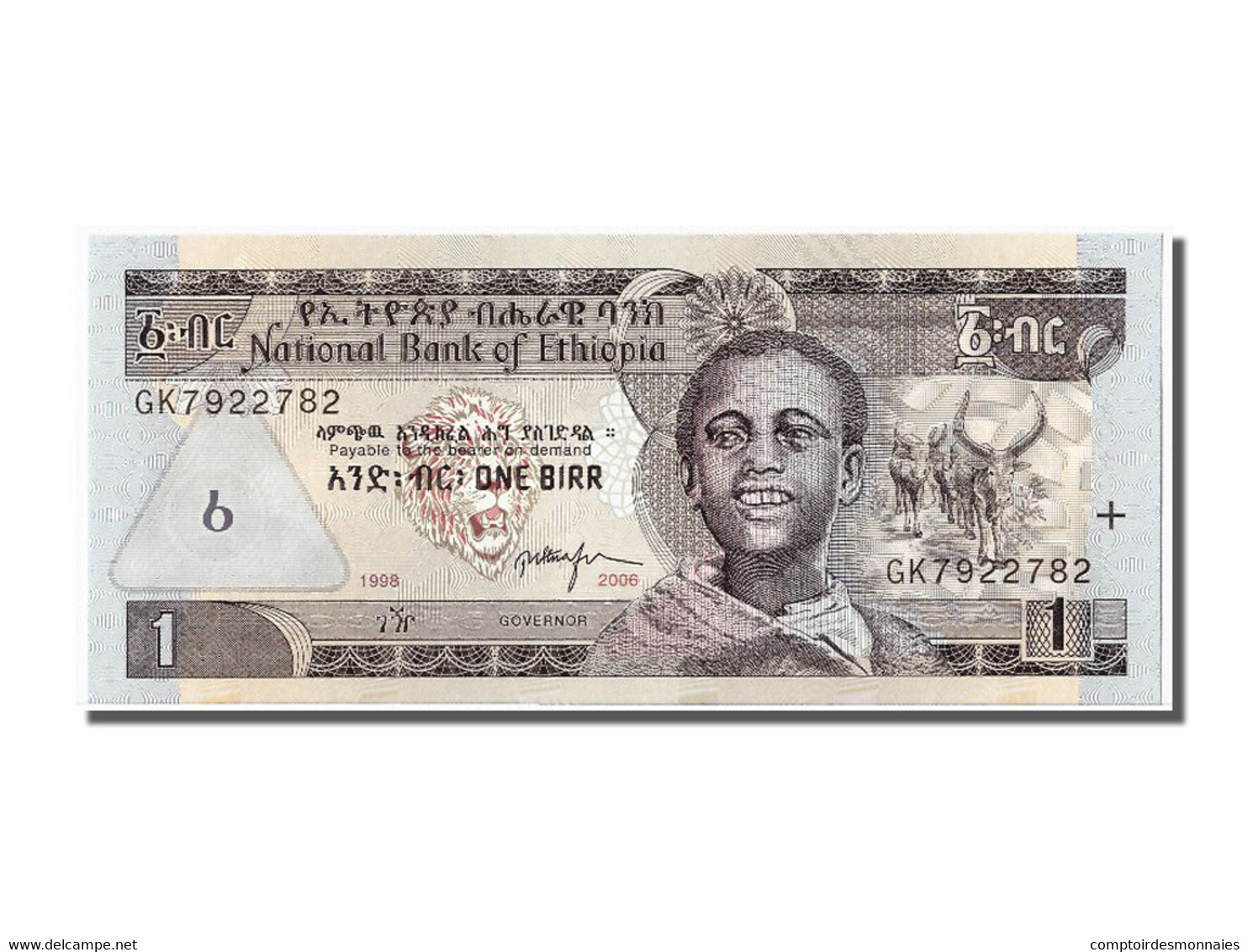 Billet, Éthiopie, 1 Birr, 2006, NEUF - Ethiopia