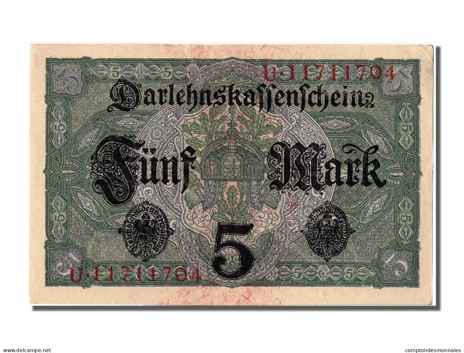 Billet, Allemagne, 5 Mark, 1917, 1917-08-01, SPL - 5 Mark