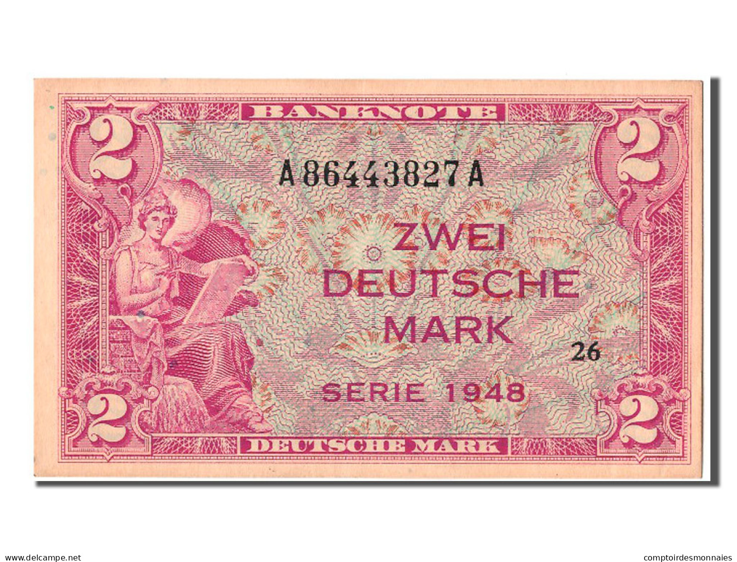 Billet, République Fédérale Allemande, 2 Deutsche Mark, 1948, SUP+ - Andere & Zonder Classificatie