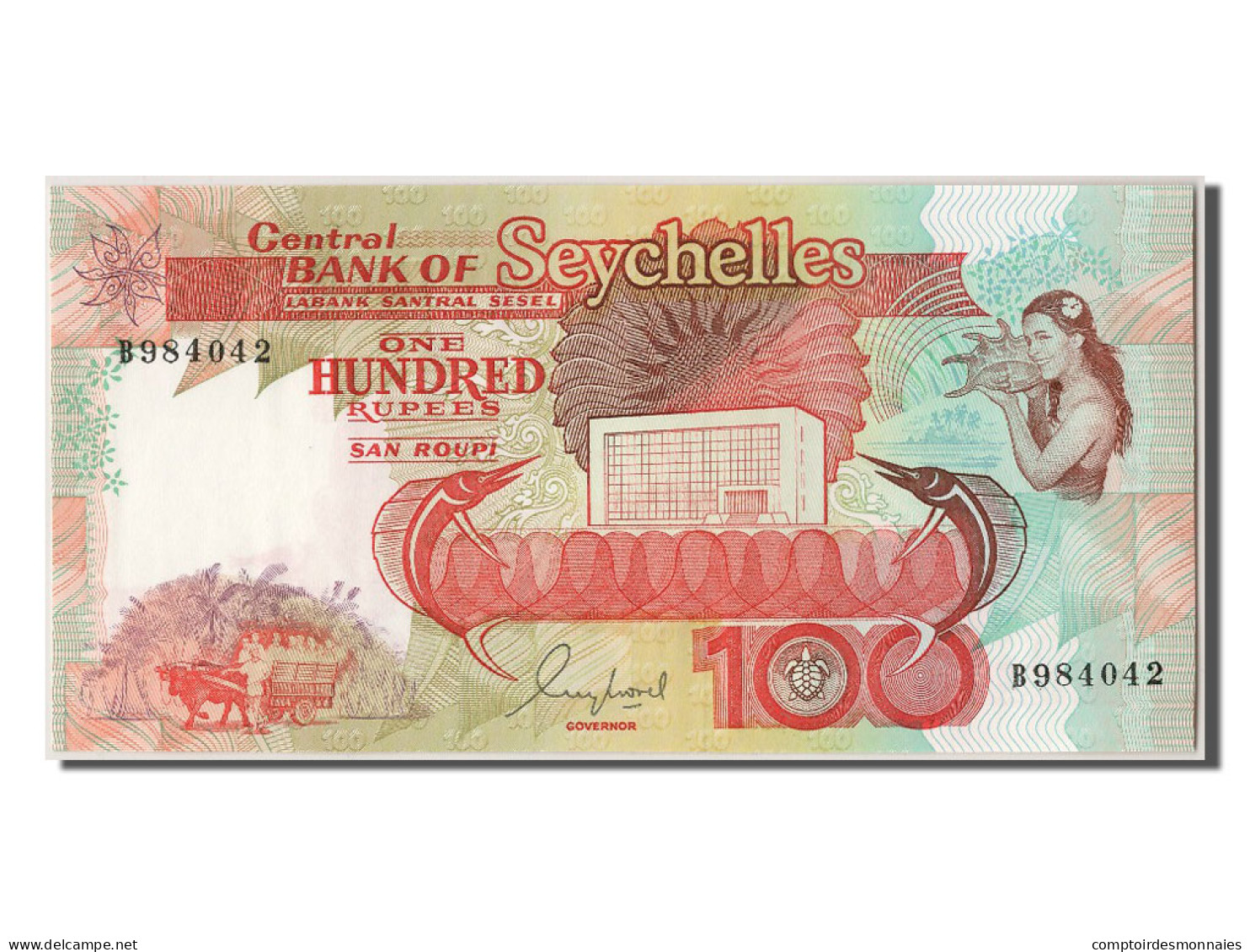 Billet, Seychelles, 100 Rupees, 1989, KM:35, NEUF - Seychelles