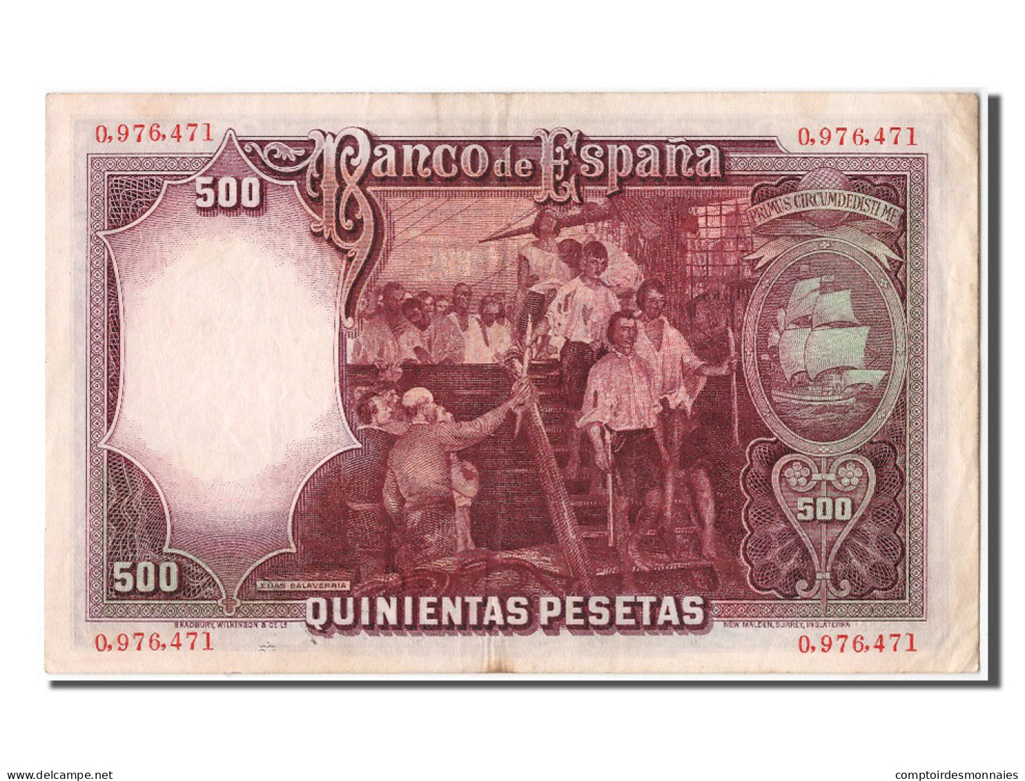 Billet, Espagne, 500 Pesetas, 1931, 1931-04-25, KM:84, TTB+ - 500 Peseten