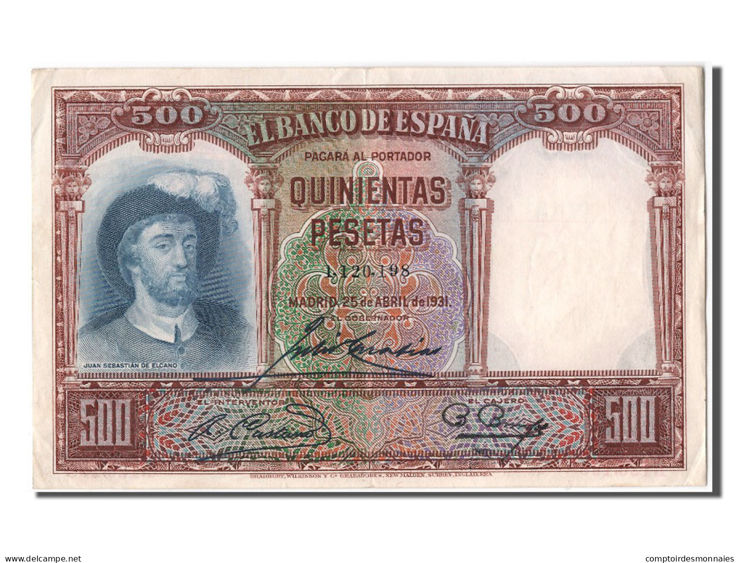 Billet, Espagne, 500 Pesetas, 1931, 1931-04-25, KM:84, SUP - 500 Pesetas