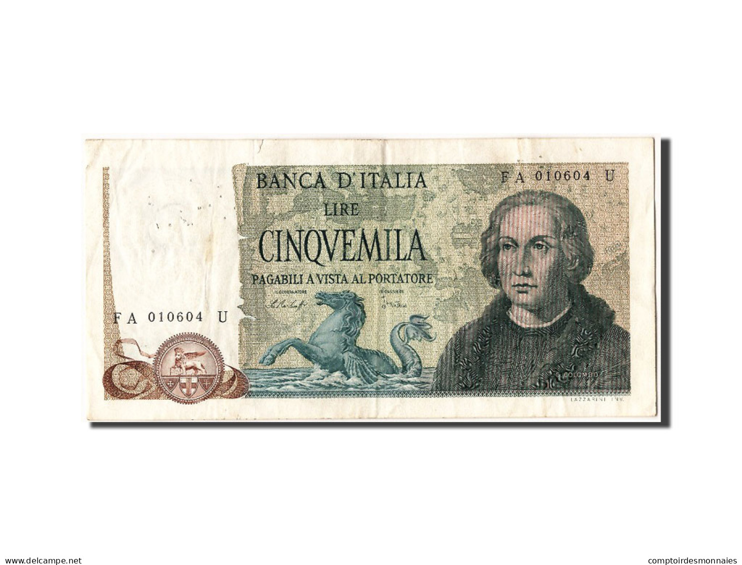 Billet, Italie, 5000 Lire, 1977, 1977-11-10, TTB - 5000 Liras