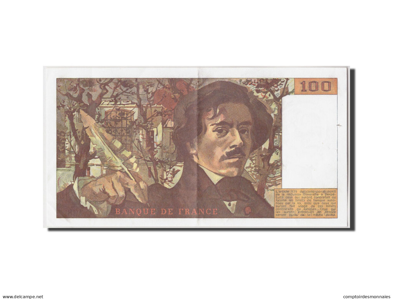 Billet, France, 100 Francs, 100 F 1978-1995 ''Delacroix'', 1988, TTB+ - 100 F 1978-1995 ''Delacroix''