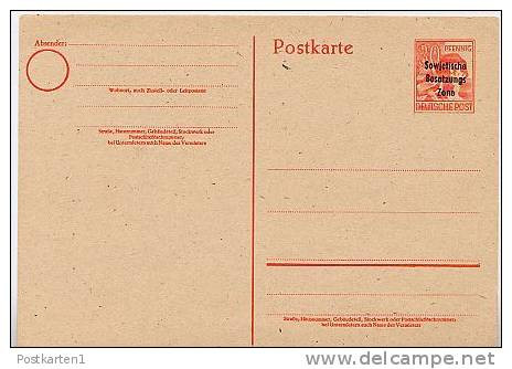 SBZ P32I Postkarte 1948  Kat. 20,00 € - Entiers Postaux