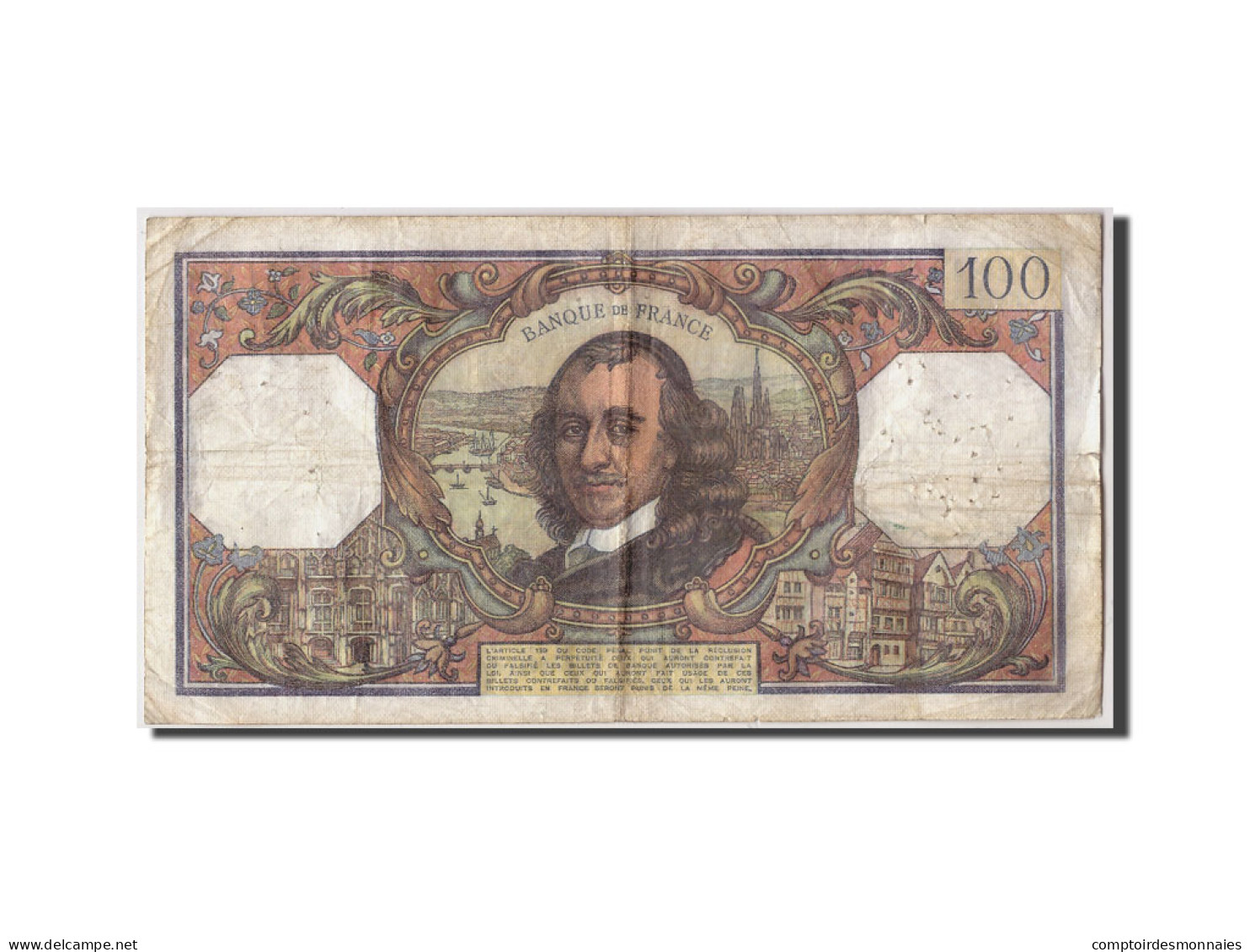 Billet, France, 100 Francs, 100 F 1964-1979 ''Corneille'', 1977, 1977-02-04, TB - 100 F 1964-1979 ''Corneille''