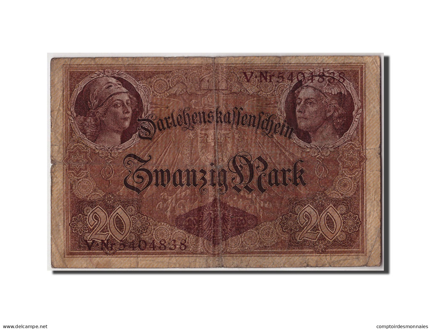 Billet, Allemagne, 20 Mark, 1914, 1914-08-05, KM:48b, B - 20 Mark