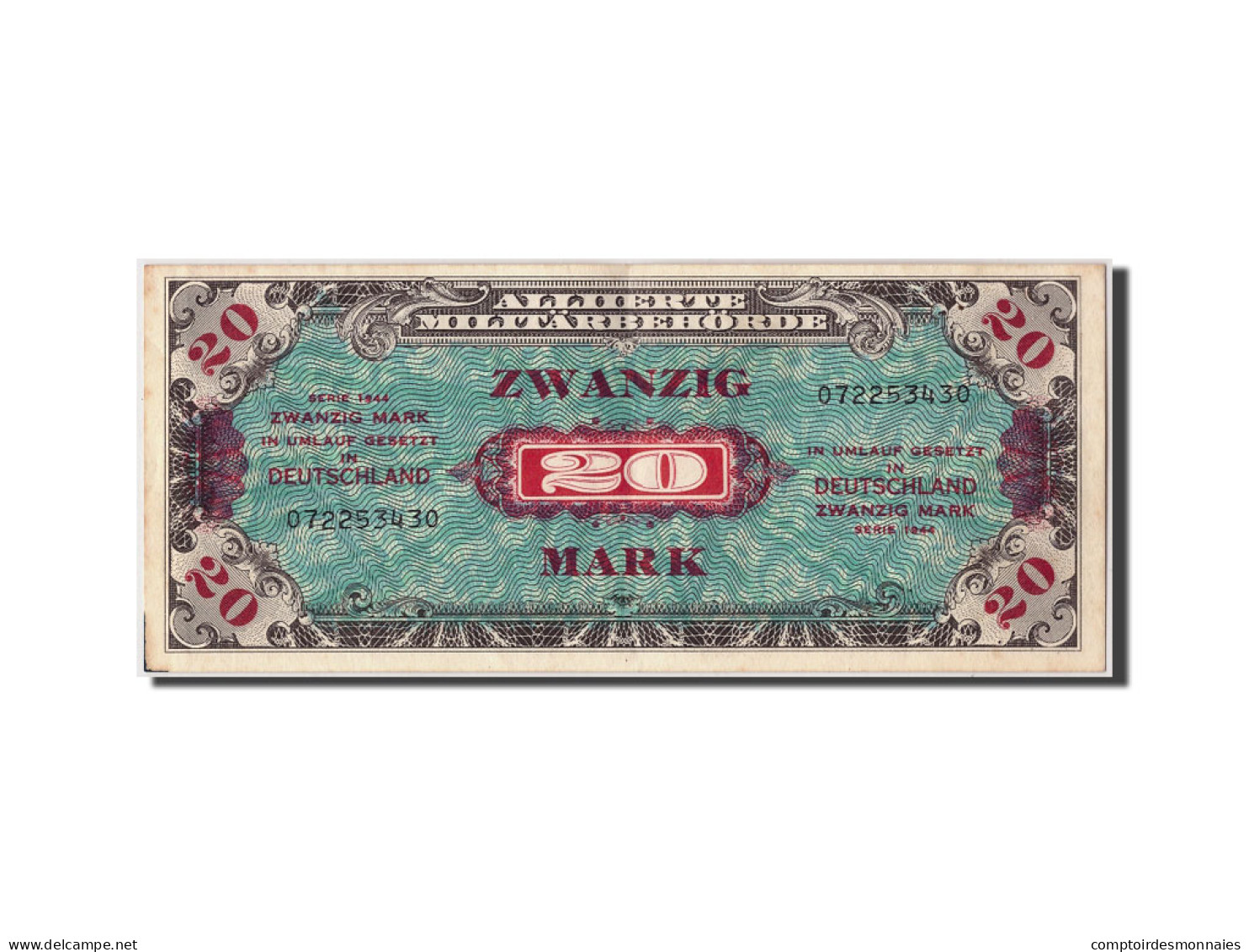 Billet, Allemagne, 20 Mark, 1944, Undated, KM:195a, TTB+ - 20 Mark